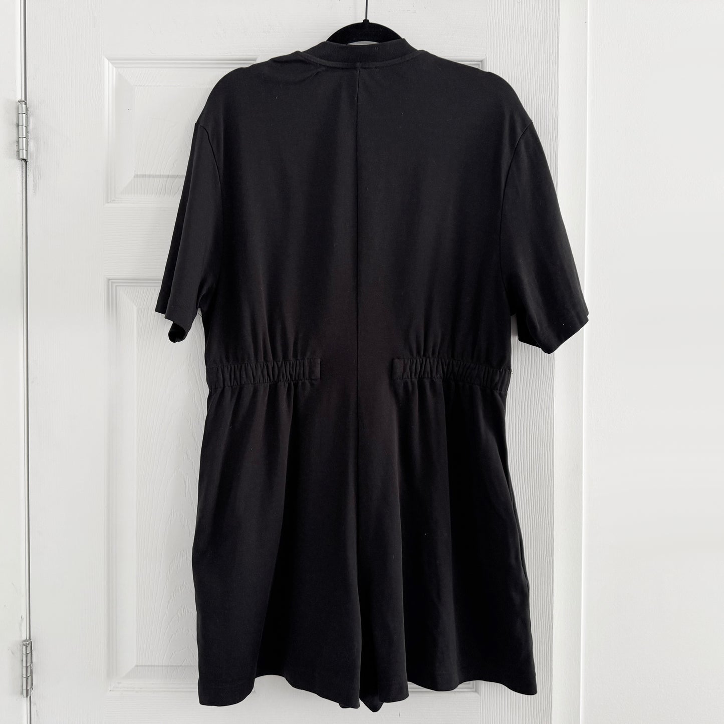COS Zip-Up Playsuit in Black, Size Large