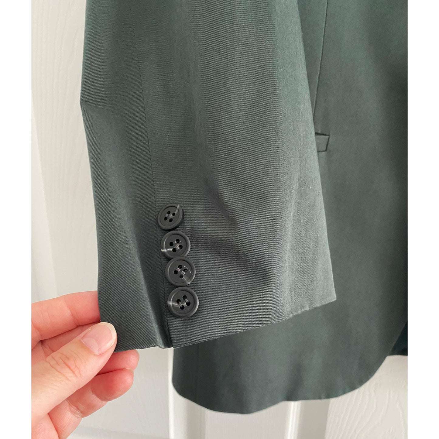 COS Green Boxy Cotton Blazer, size 38R