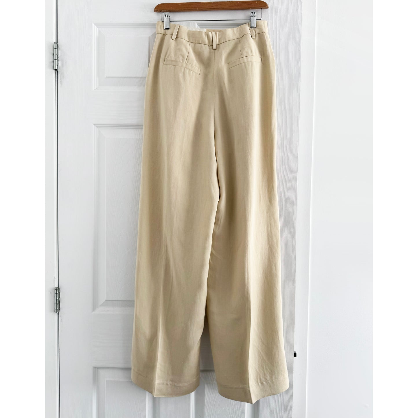 COS Pleated Linen Pants in Beige, size 2