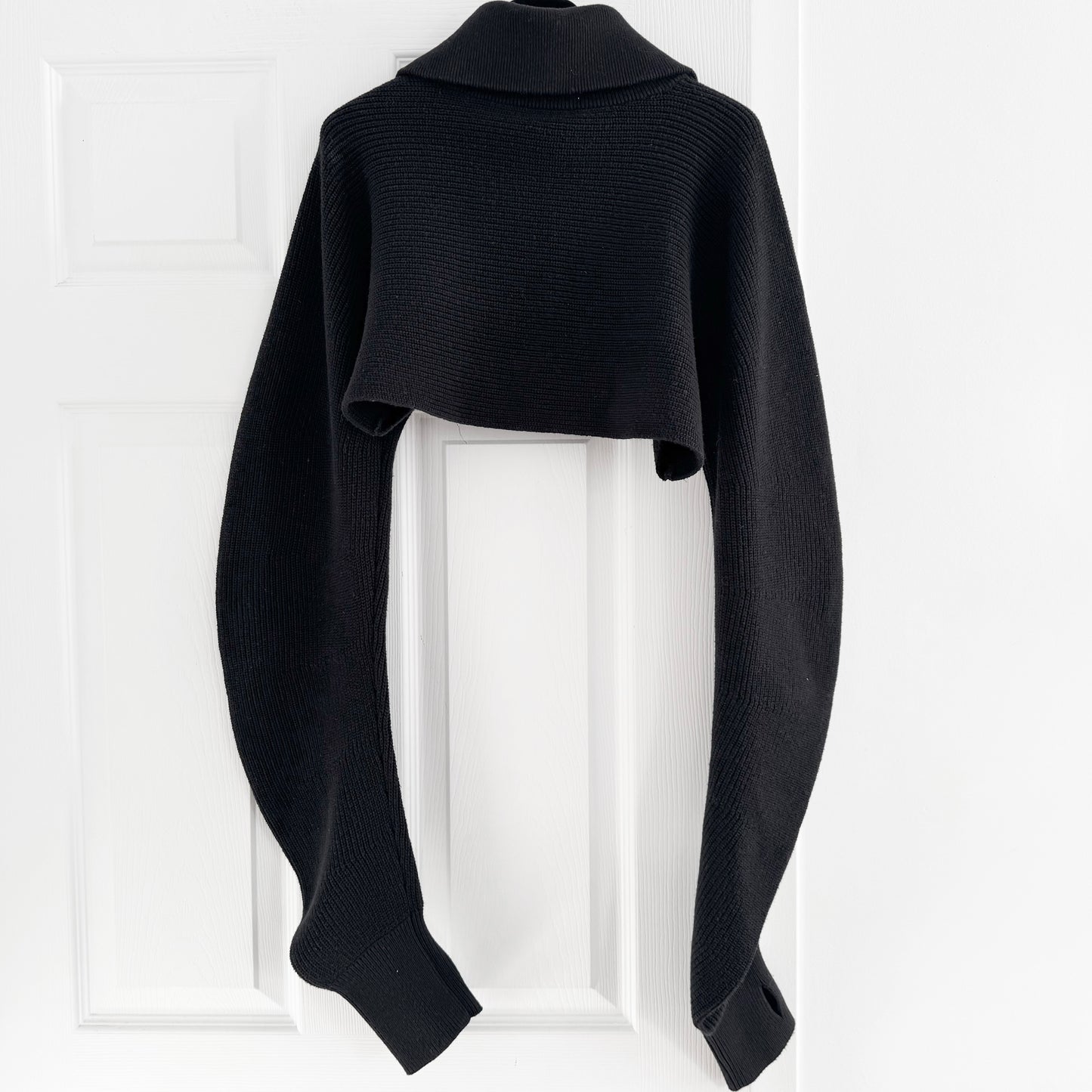 COS Cropped Shrug in Black, size XS/S