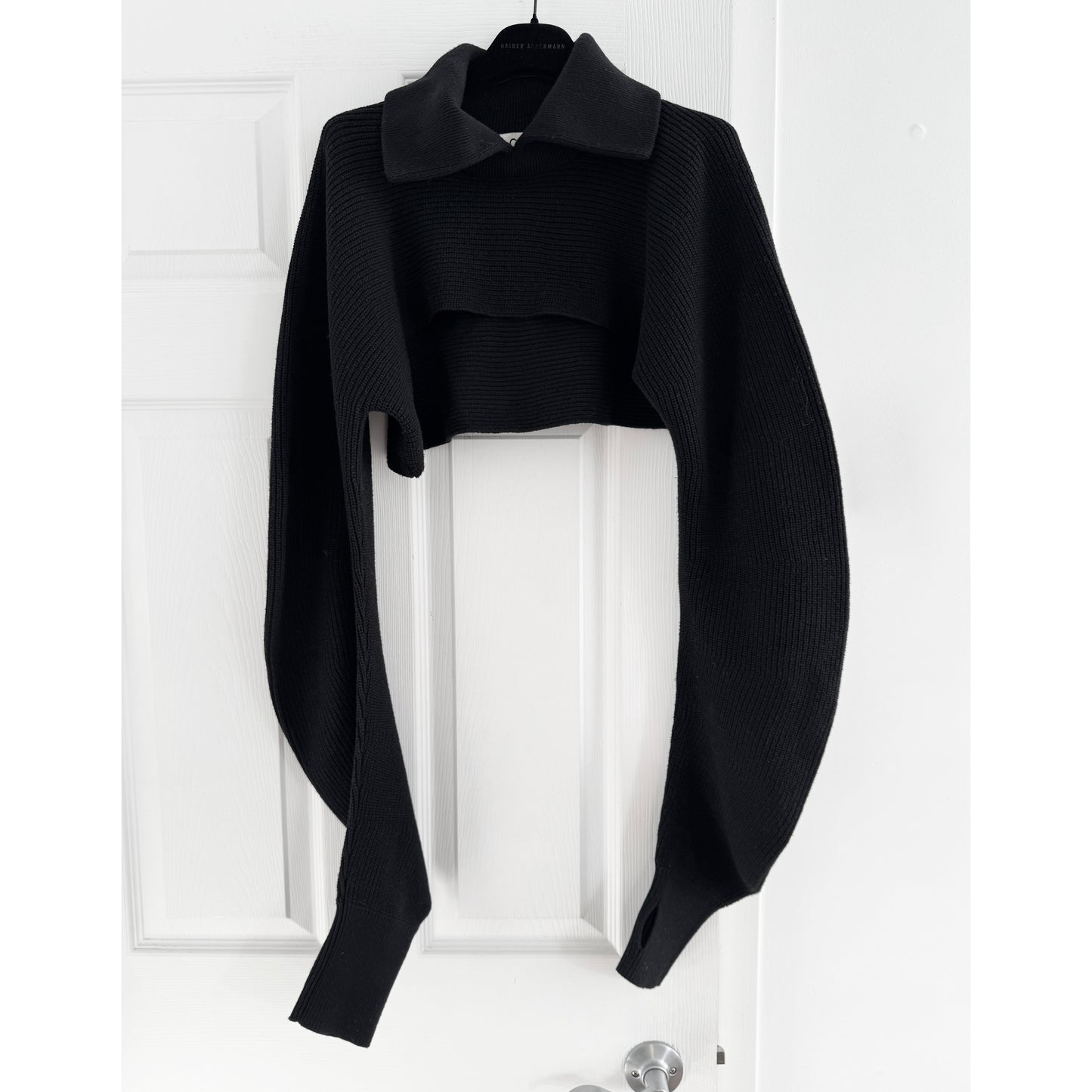 COS Cropped Shrug in Black, size XS/S