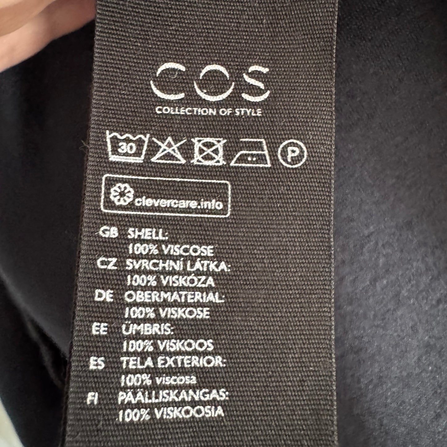 COS Scuba Hi/Low Hem Dress in Navy, size Small