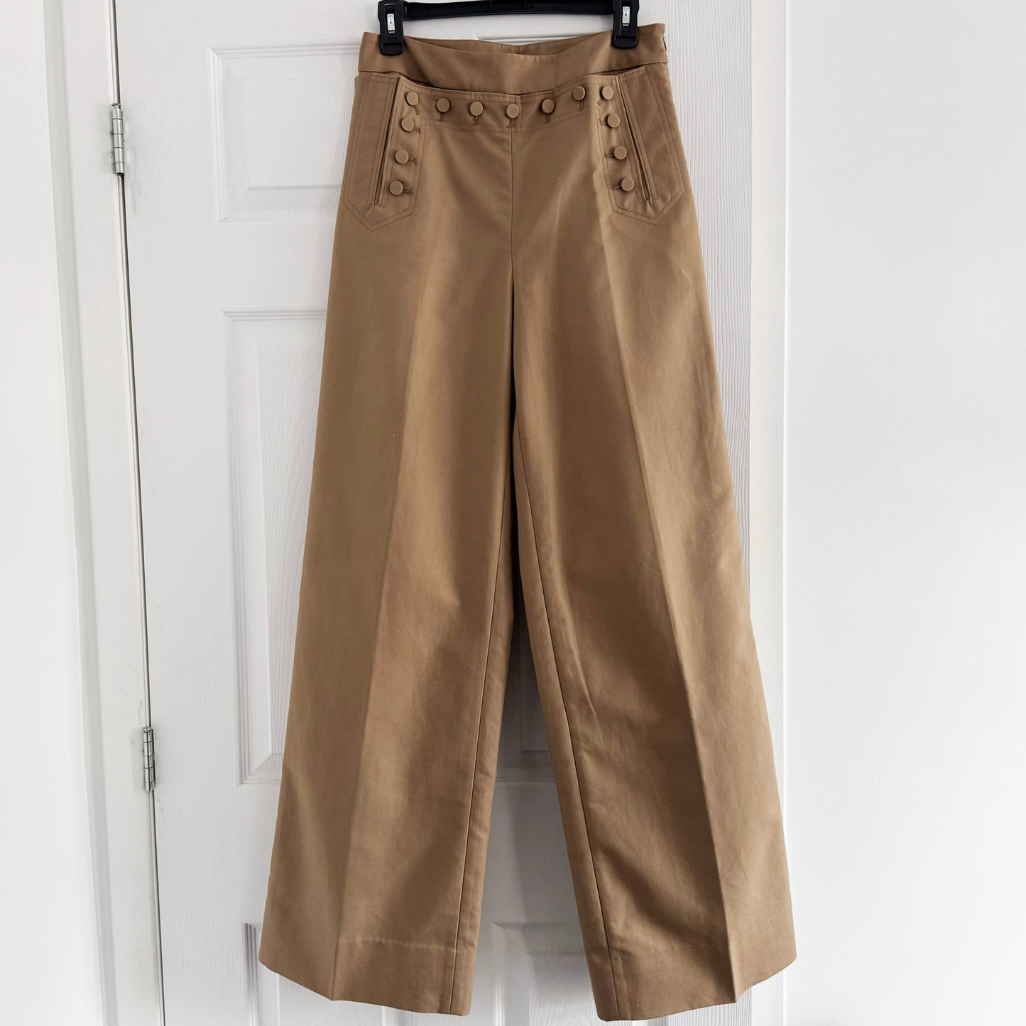 Co Wide Leg Sailor Pants in Camel, size Large (fits Medium)