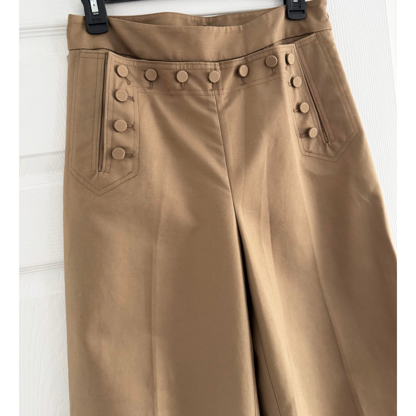 Co Wide Leg Sailor Pants in Camel, size Large (fits Medium)