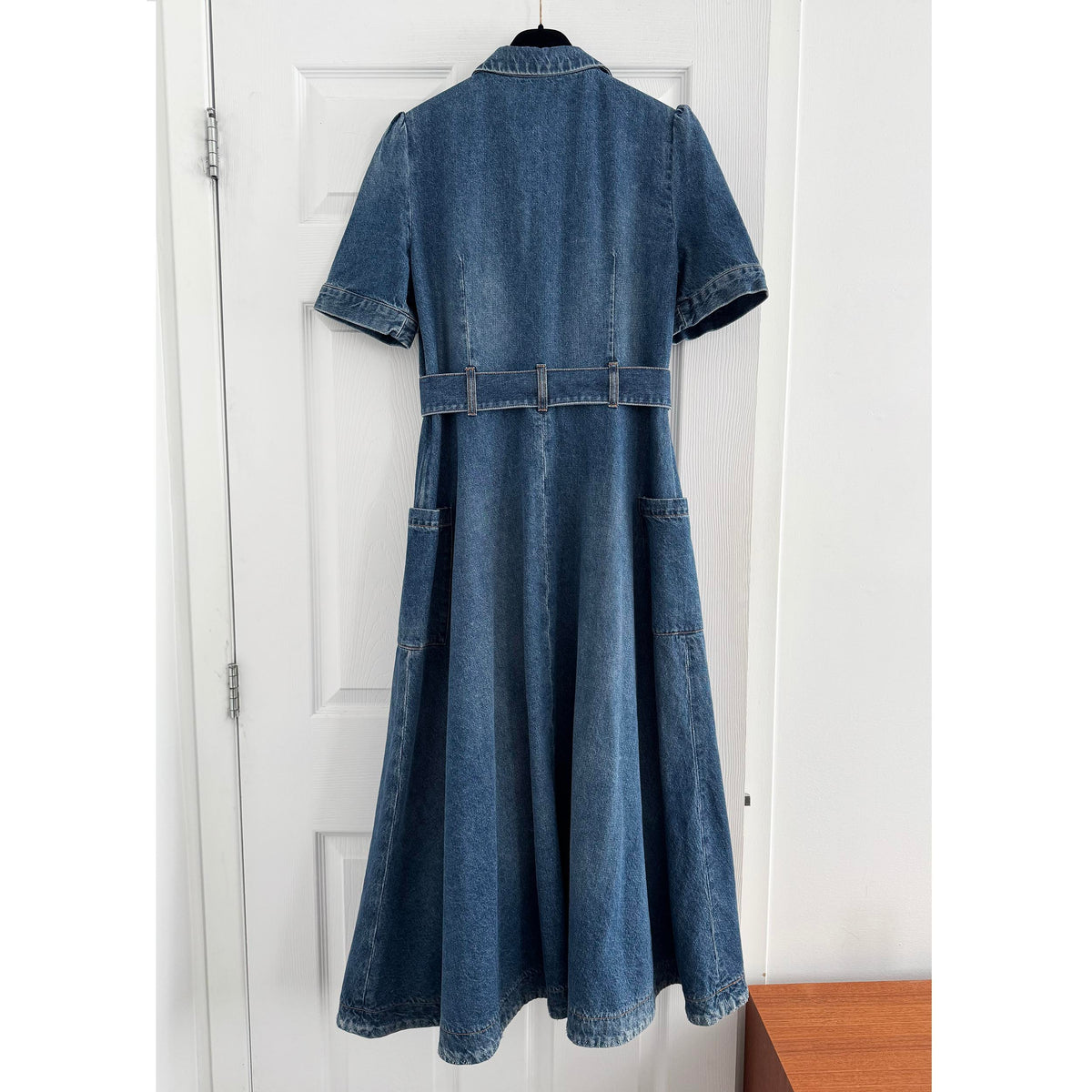 Co Belted Denim Dress, size Large (fits like Medium)