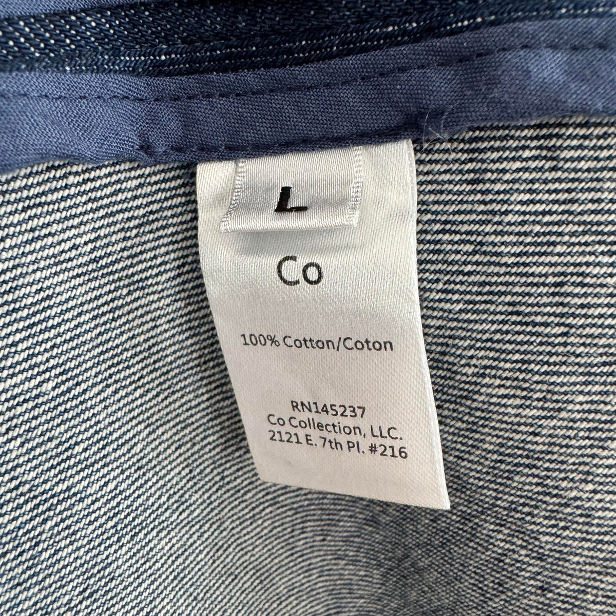 Co Belted Denim Dress, size Large (fits like Medium)