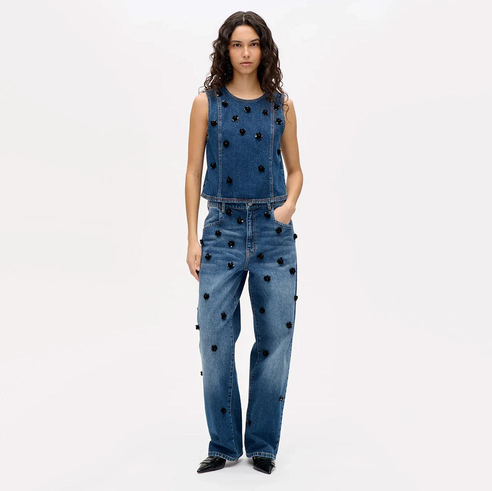 Baum und Pferdgarten "Narane" Flower Applique Jeans, size 36 (like 26/27 in jeans)