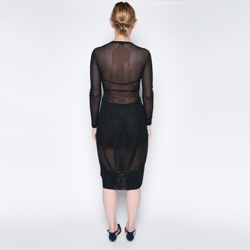 Molly Goddard Black Mesh Dress, size 8US/12UK