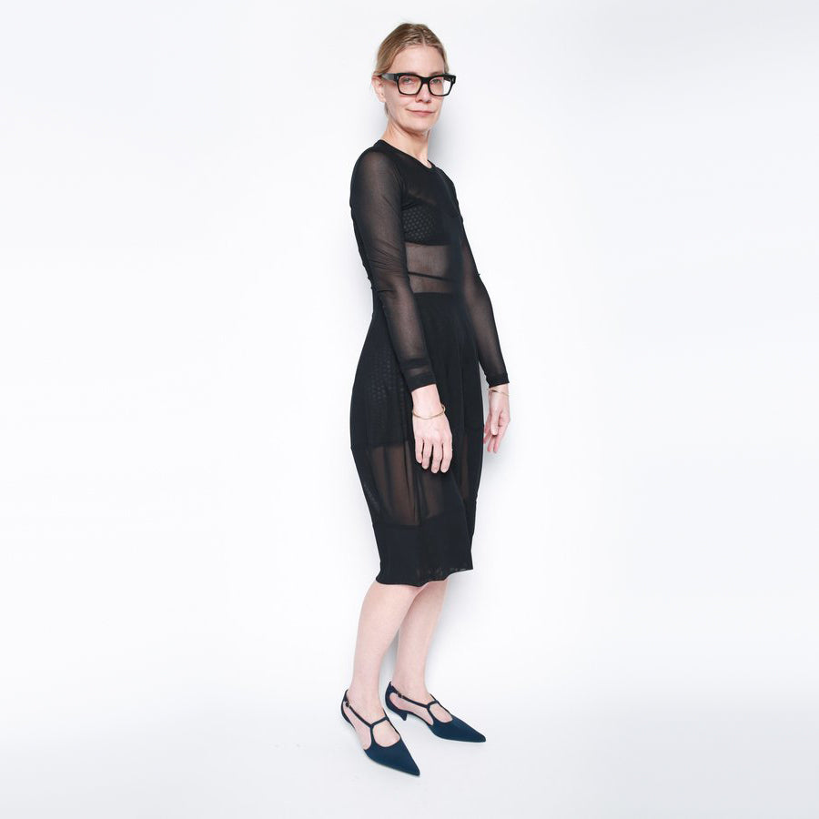 Robe en maille noire Molly Goddard, taille 8US/12UK