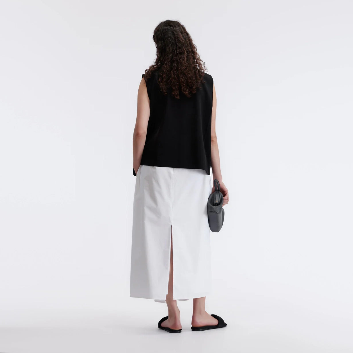 Carven "Tulip" Skirt in White Poplin, size 38