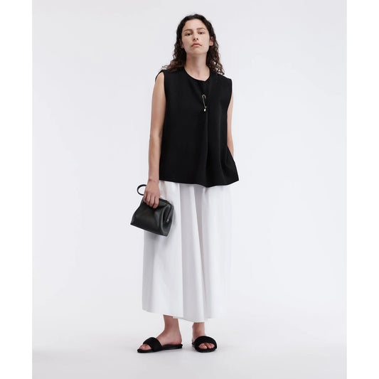 Carven "Tulip" Skirt in White Poplin, size 38