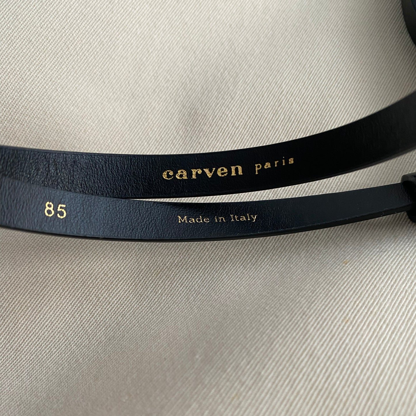 CARVEN Double Wrapped Belt in Black, size 85cm (medium)