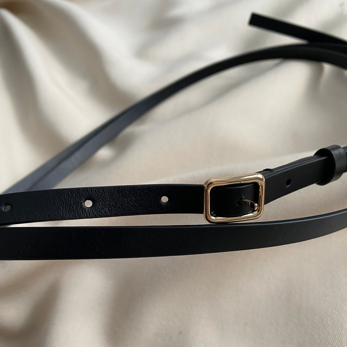 CARVEN Double Wrapped Belt in Black, size 85cm (medium)