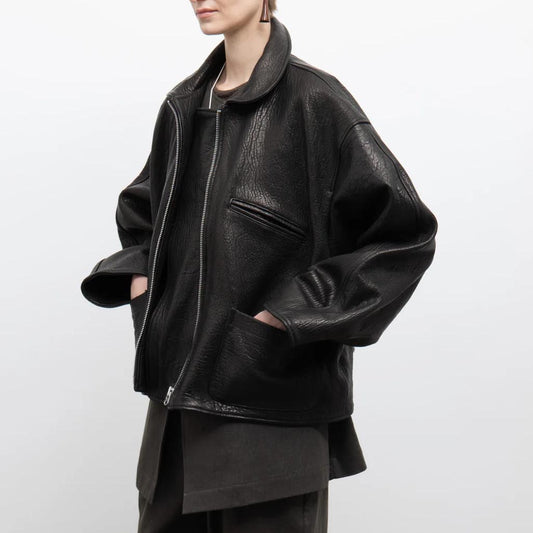 Cawley Studios "Flying Jacket" in Black Leather, size XS (fits S-L)