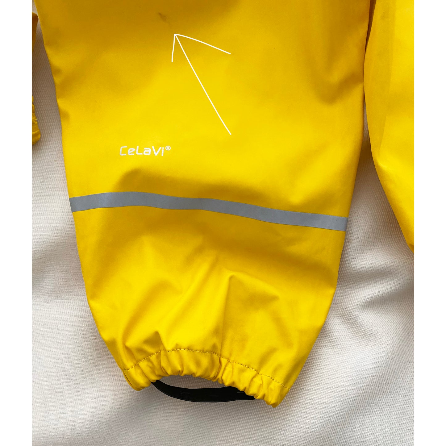 Celavi Yellow Rain Suit, size 110cm (5 years)