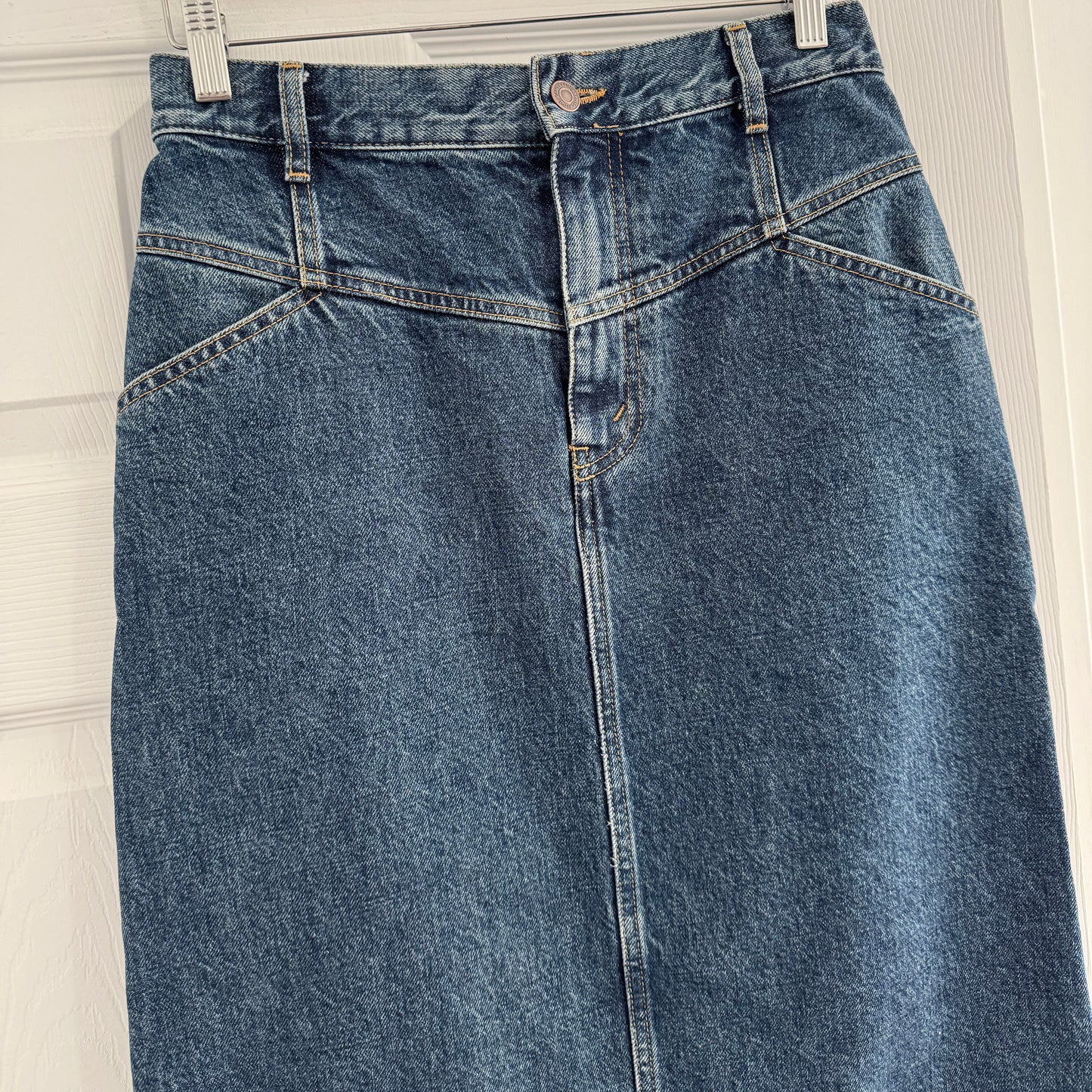 Celine Denim Midi Skirt, size 28
