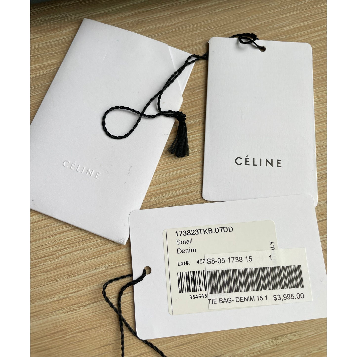 Celine Small Tie Knot Phantom Bag in "Denim"