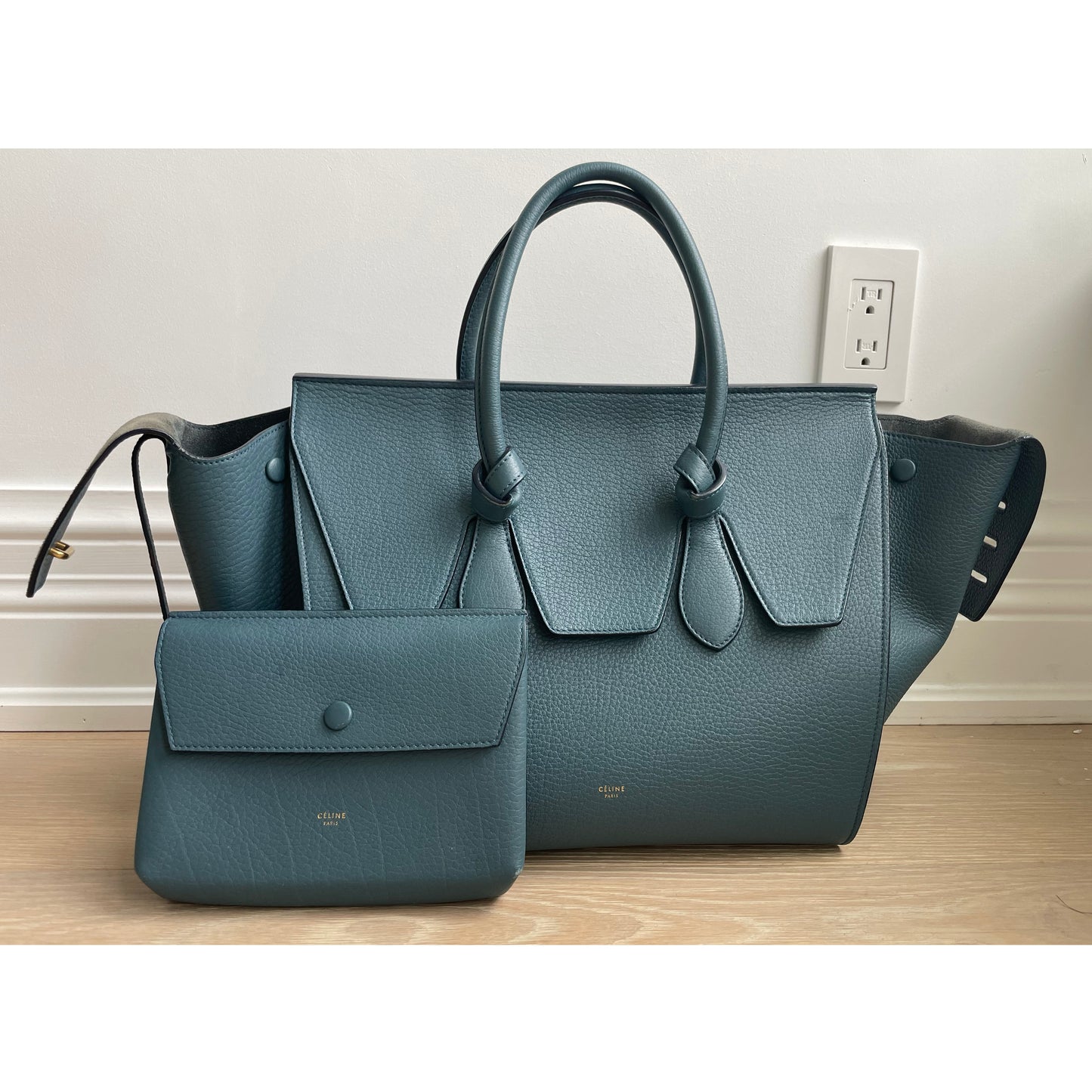 Celine Small Tie Knot Phantom Bag in "Denim"