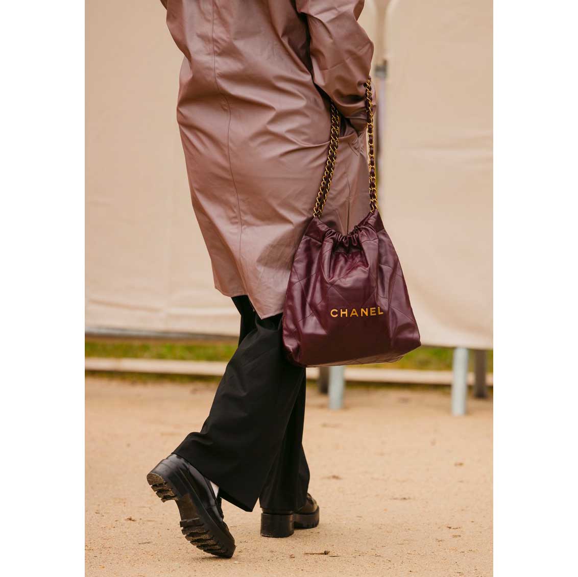 Chanel 22 Small in Burgundy Calfskin