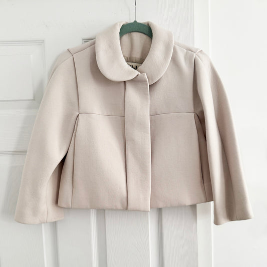 Chloe Ivory Wool Cropped Jacket, size 38 (size small)