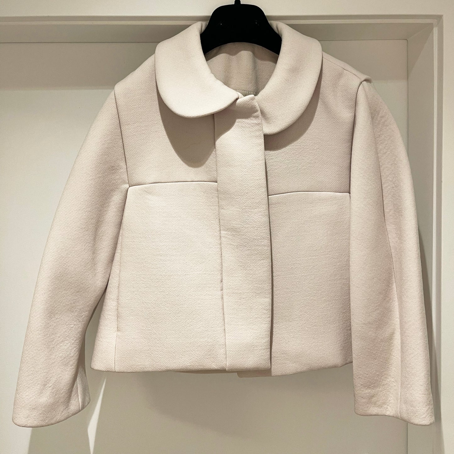 Chloe Ivory Wool Cropped Jacket, size 38 (size small)