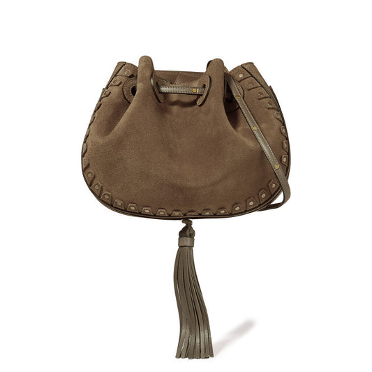 Chloé "Inez" Suede Bucket Bag in "Merino Grey"