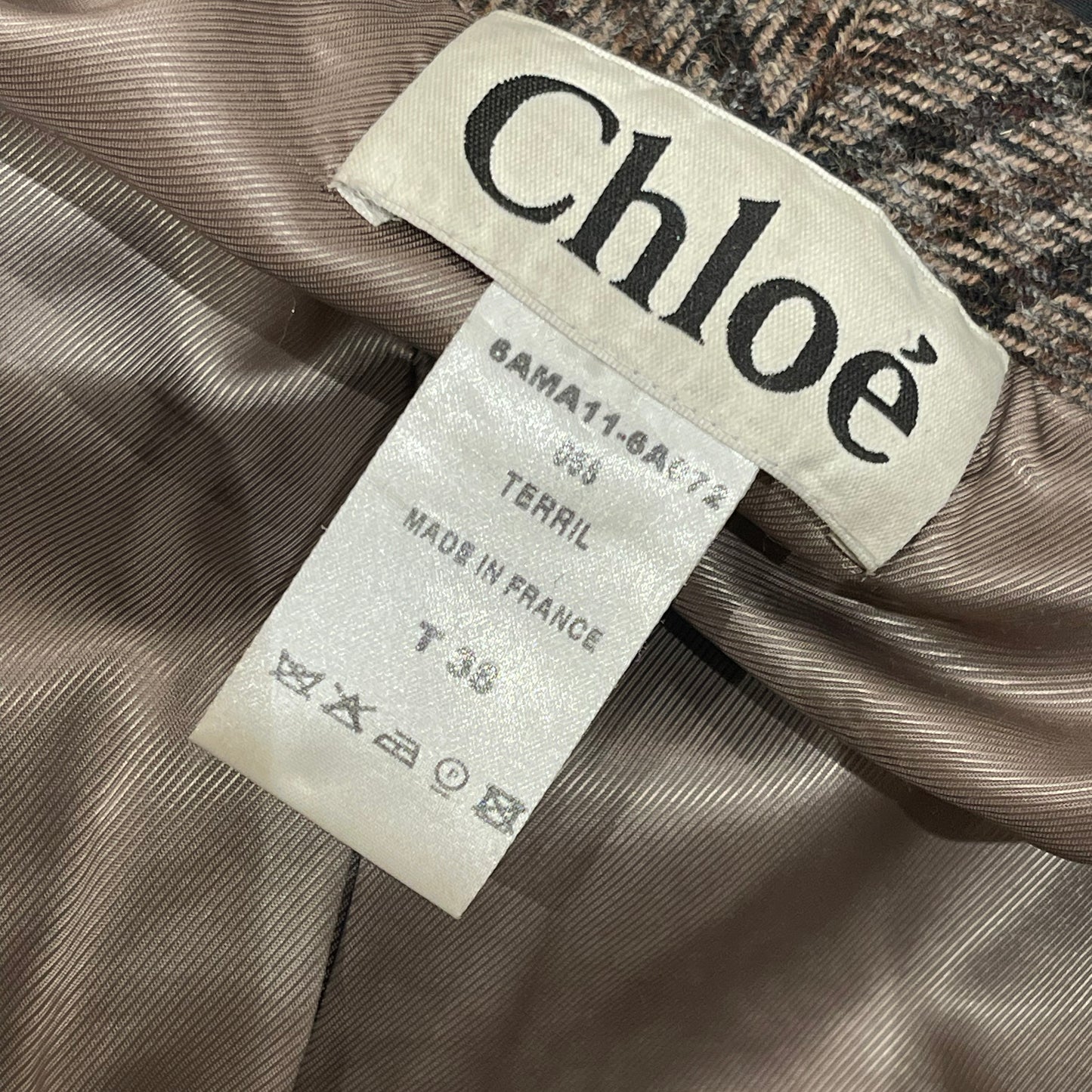 Chloé Tweed Jacket, size 38 (size small)