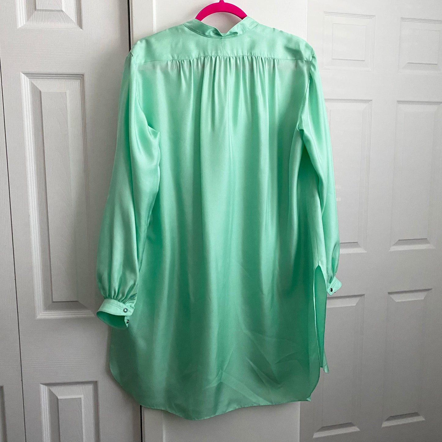 Chris Benz Turquoise Silk Tunic, Size 8