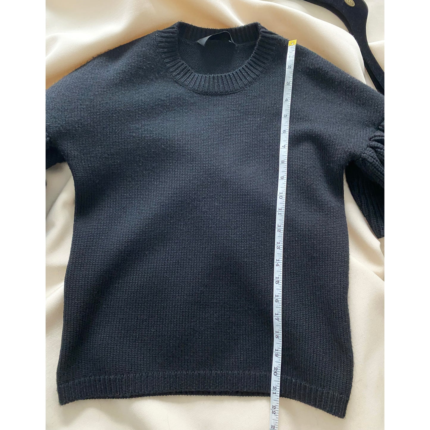 CO Tiered Sleeve Sweater in Black, size XS