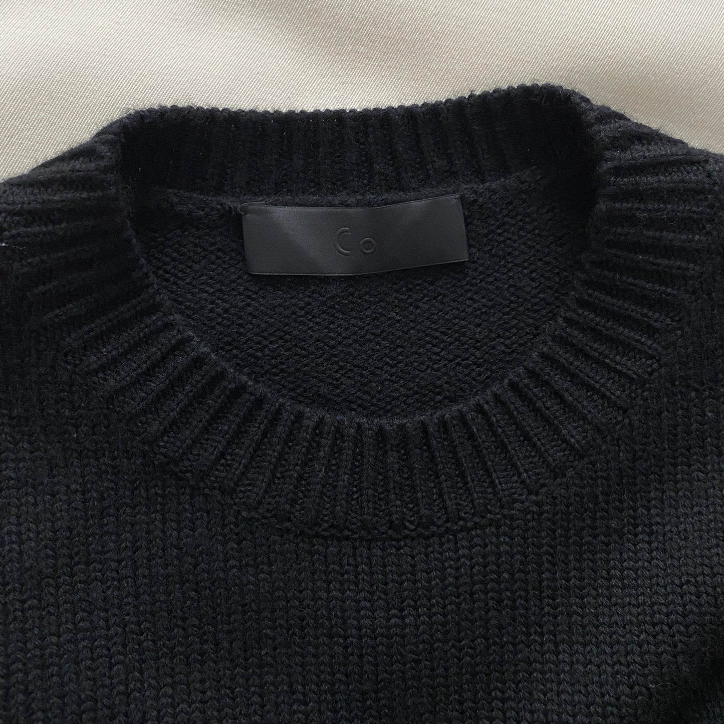 CO Tiered Sleeve Sweater in Black, size XS