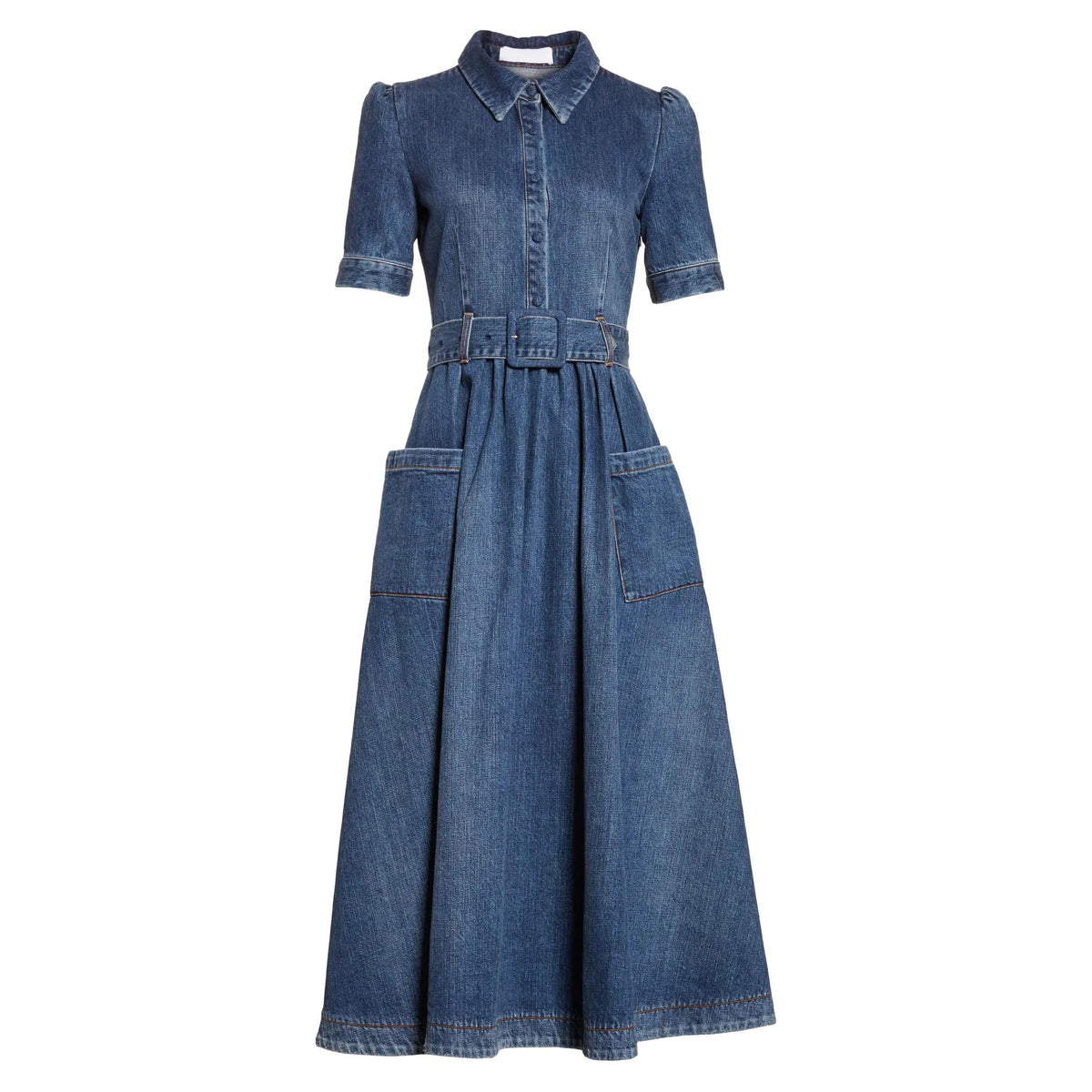 Co Belted Denim Dress, size Large (fits like Medium)