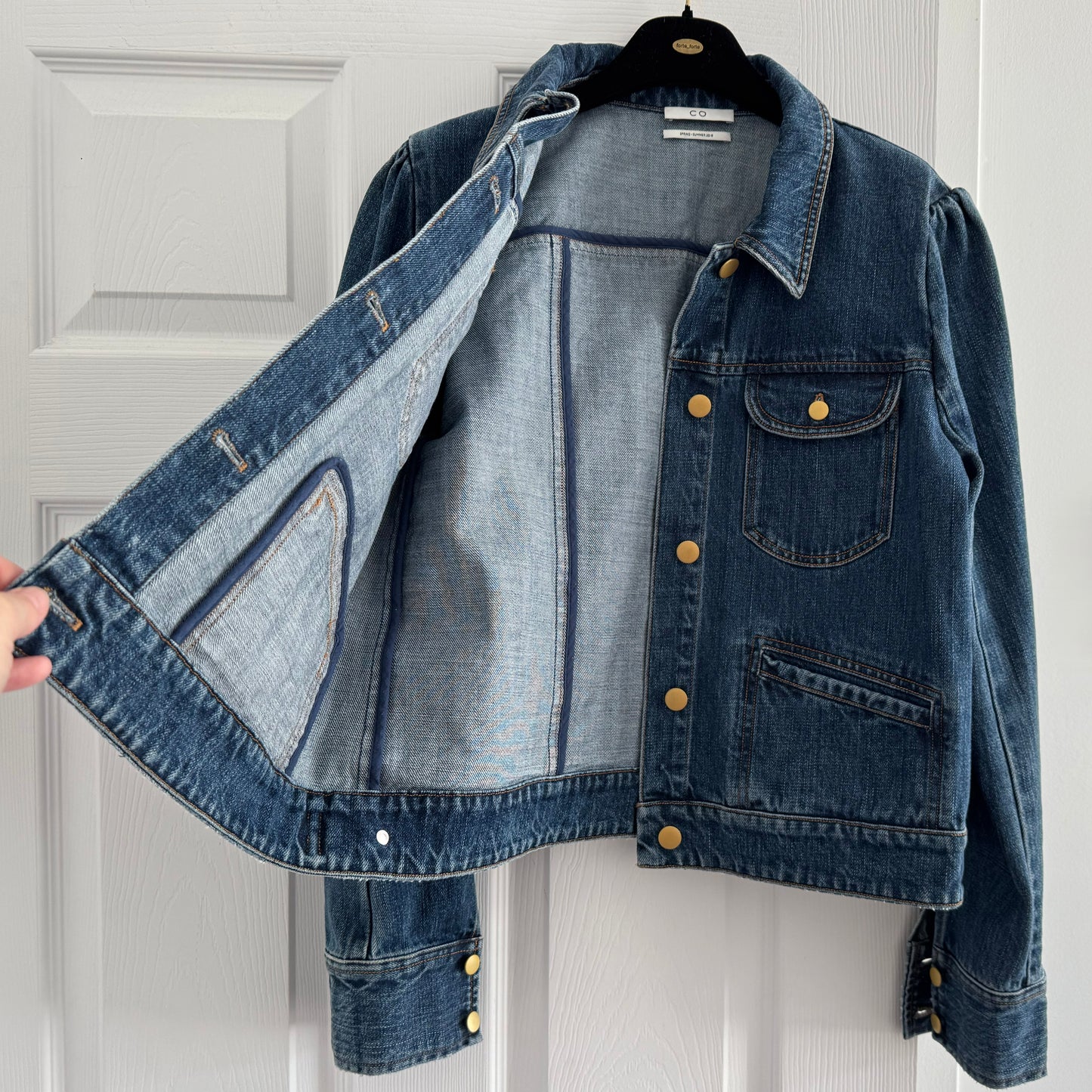 CO Denim Jacket, size Large (fits a slim size Medium)