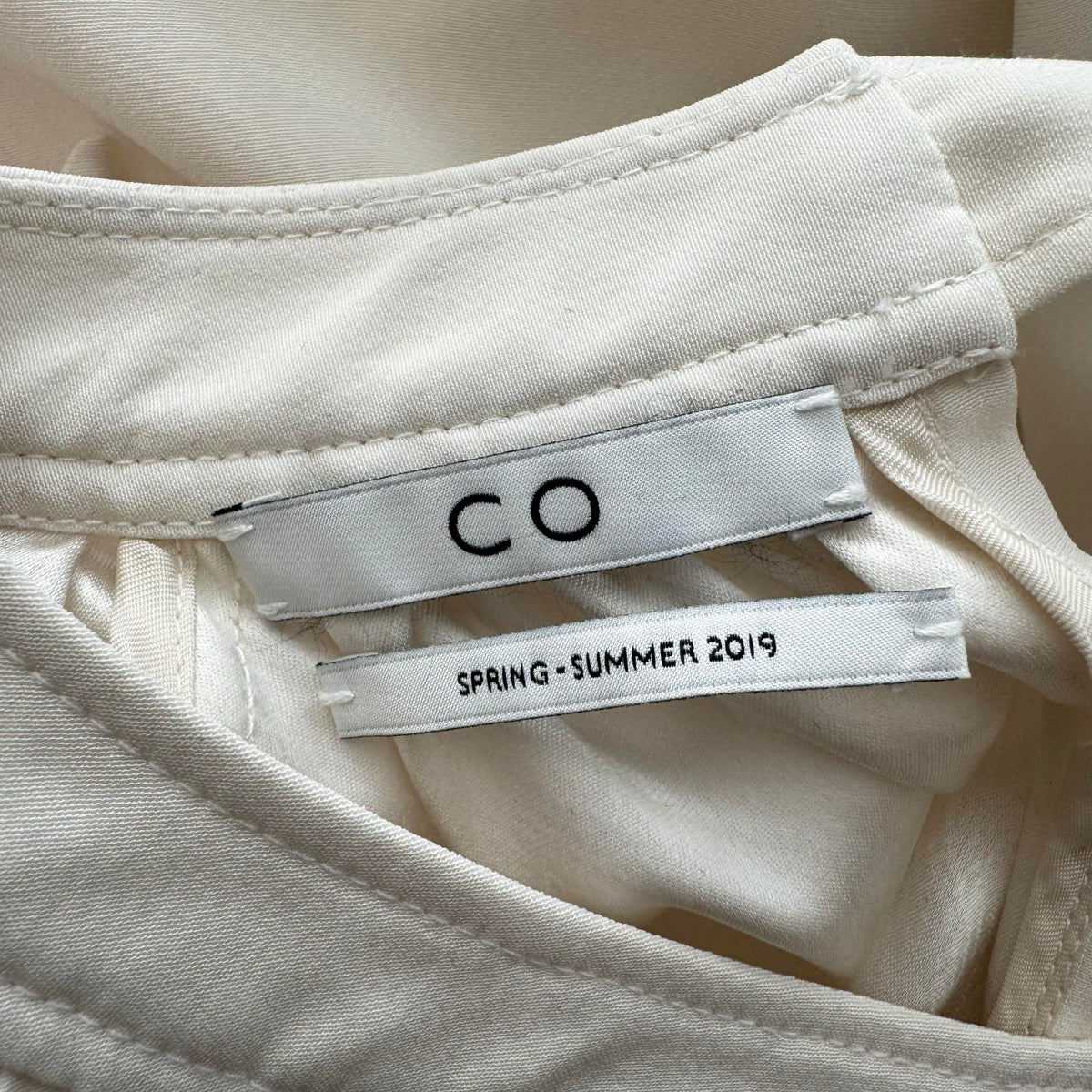 CO Crepe Long Sleeve Blouse with Bow Back, size Large