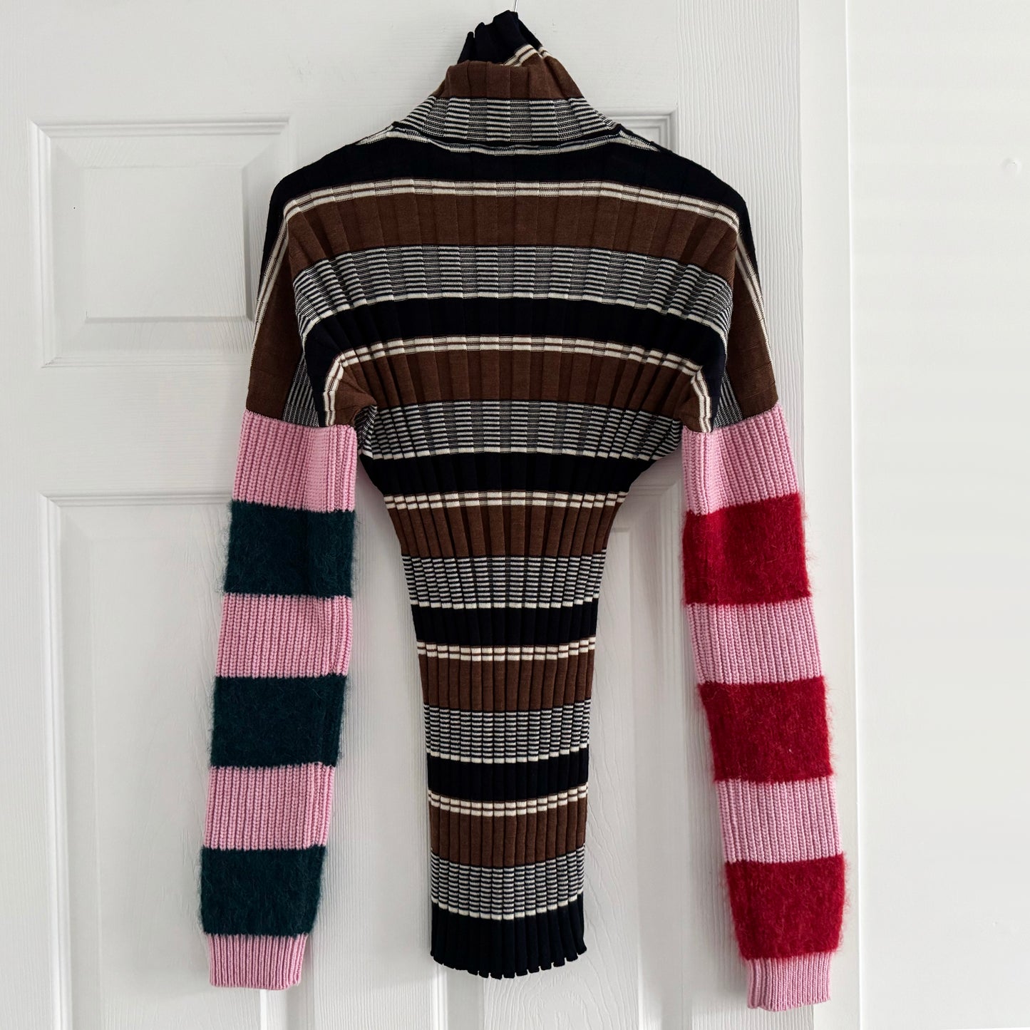 Colville Striped Turtleneck Sweater, Size Medium