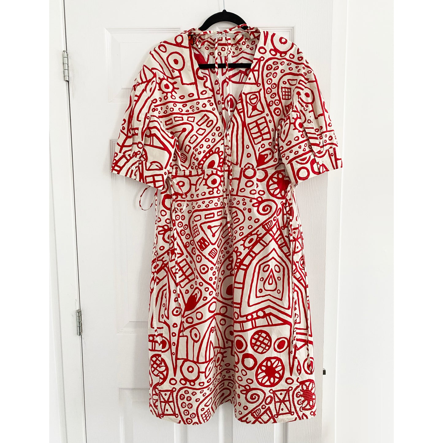 Colville "Kitchen Dinner" Dress in Red/White Print, No Size Tag (fits size small ish)