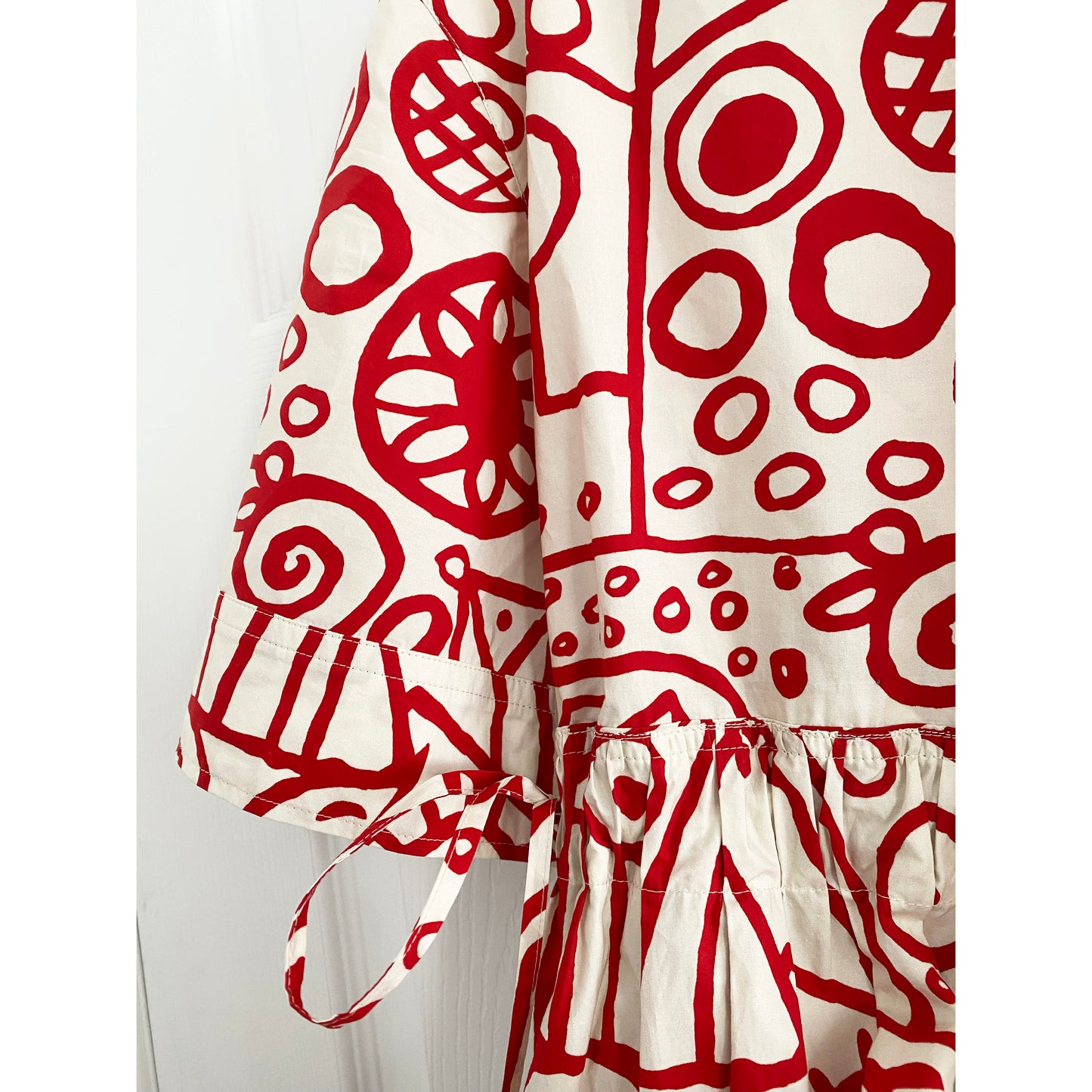 Colville "Kitchen Dinner" Dress in Red/White Print, No Size Tag (fits size small ish)