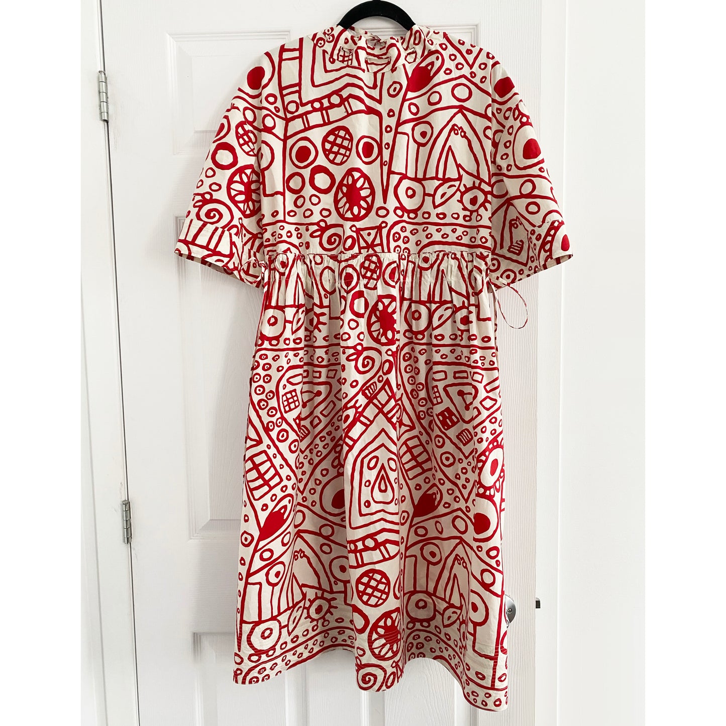 Colville "Kitchen Dinner" Dress in Red/White Print, No Size Tag (fits size small ish)