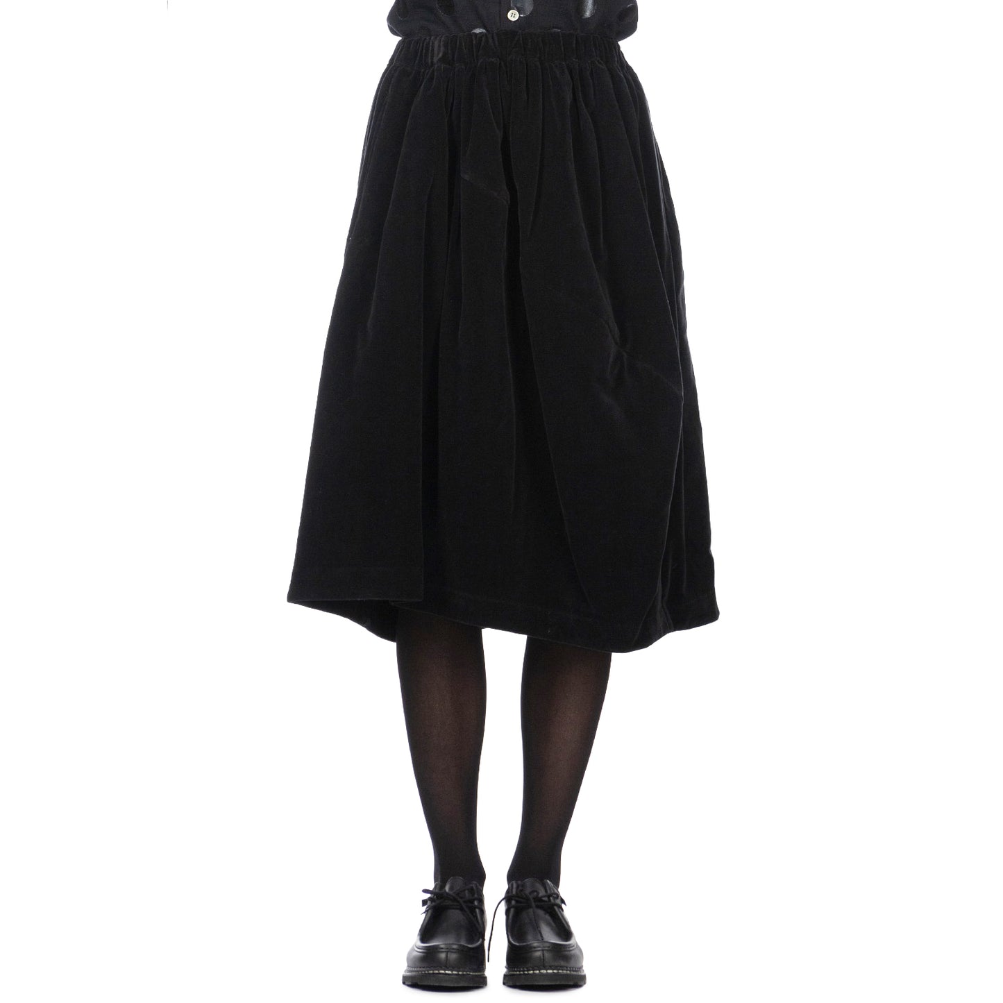 Comme des Garcons Cotton Velveteen Skirt in Black, size XS