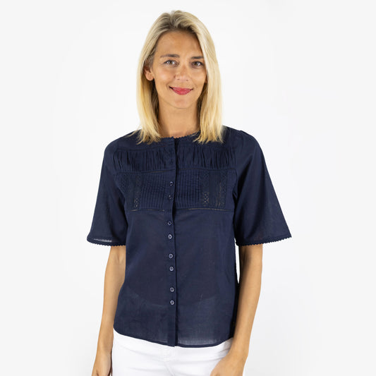 Des Petits Hauts "Salem" Blouse in Navy, size "3" (like M/L)