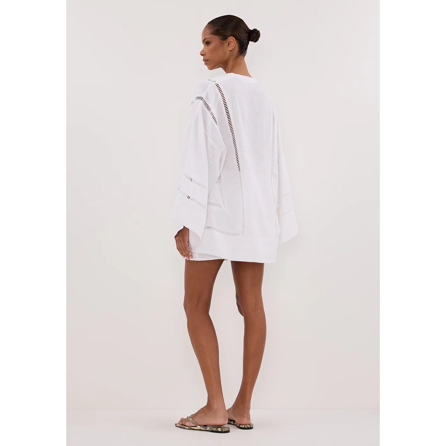 Dissh "Lindsay" Kimono Top in White, size 4