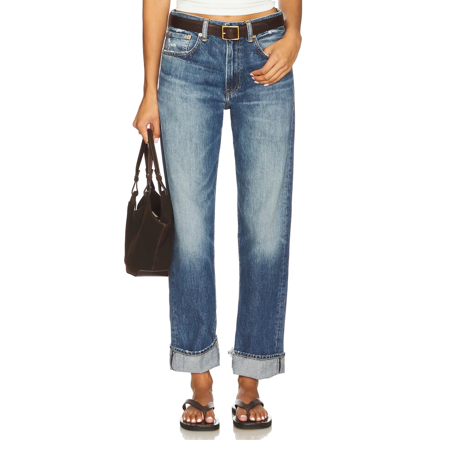 Denimist “Lucy” boyfriend in Fenmore Blue, size 25 (fits 26)