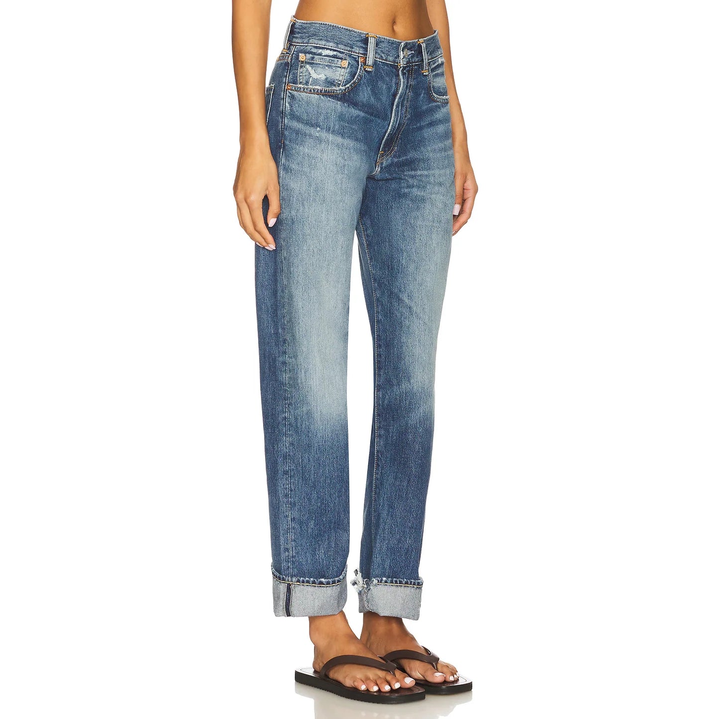 Denimist “Lucy” boyfriend in Fenmore Blue, size 25 (fits 26)