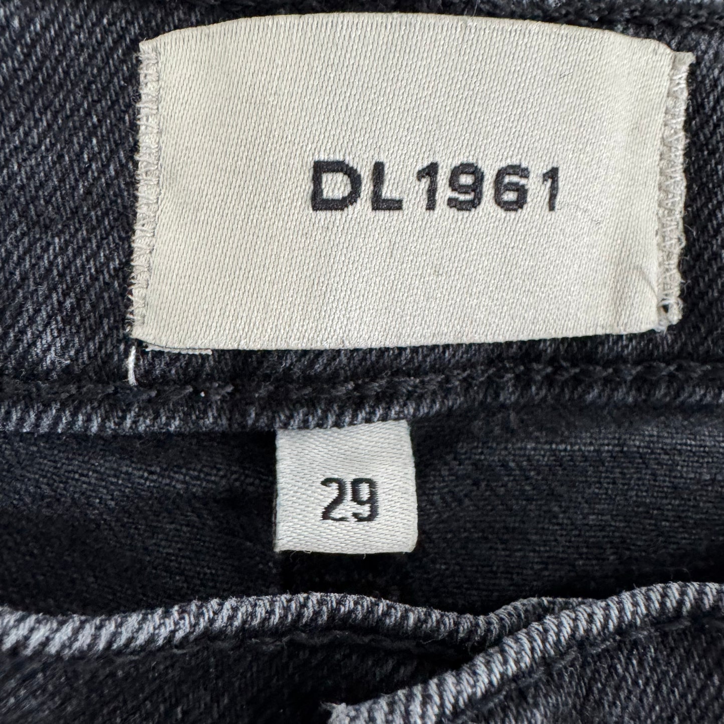 DL1961 "Karine" Wide Leg Jeans in Black, size 29