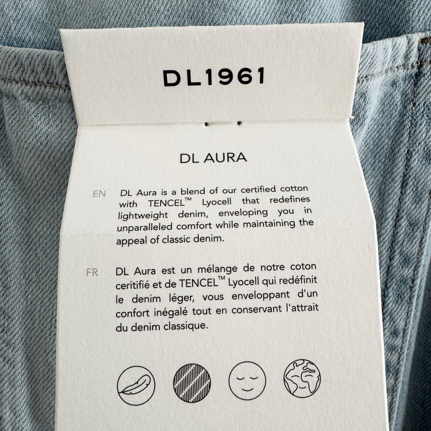 DL1961 "Taylor" Relaxed Barrel Leg Jean, size 26