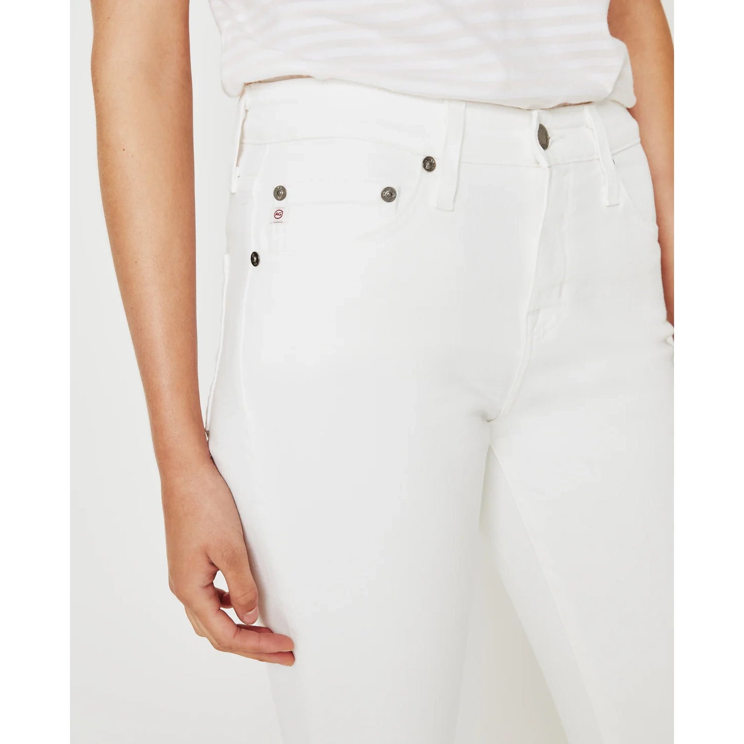 AG "Ex-Boyfriend Slim" Slouchy Jeans in White, size 25