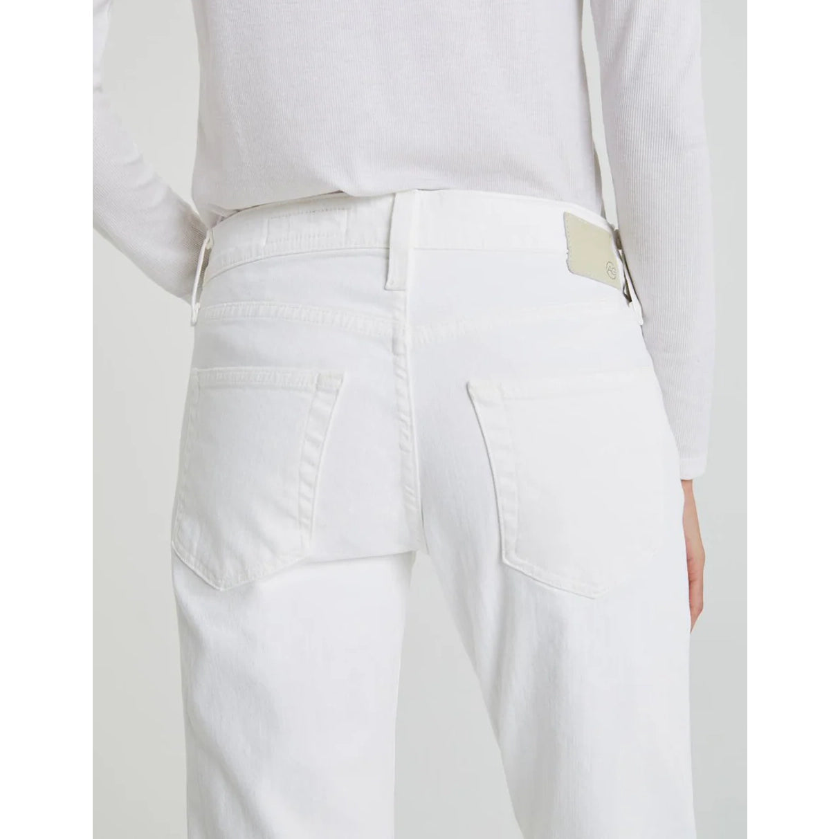 AG "Ex-Boyfriend Slim" Slouchy Jeans in White, size 25
