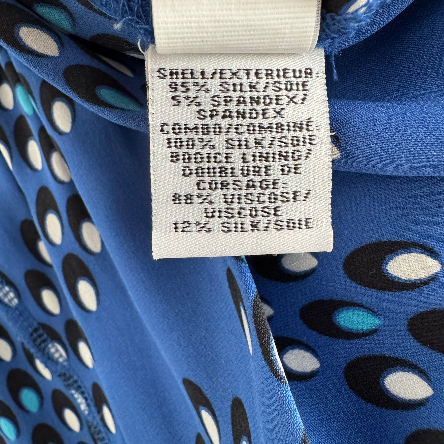 Robe longue imprimée bleue DVF, taille 10