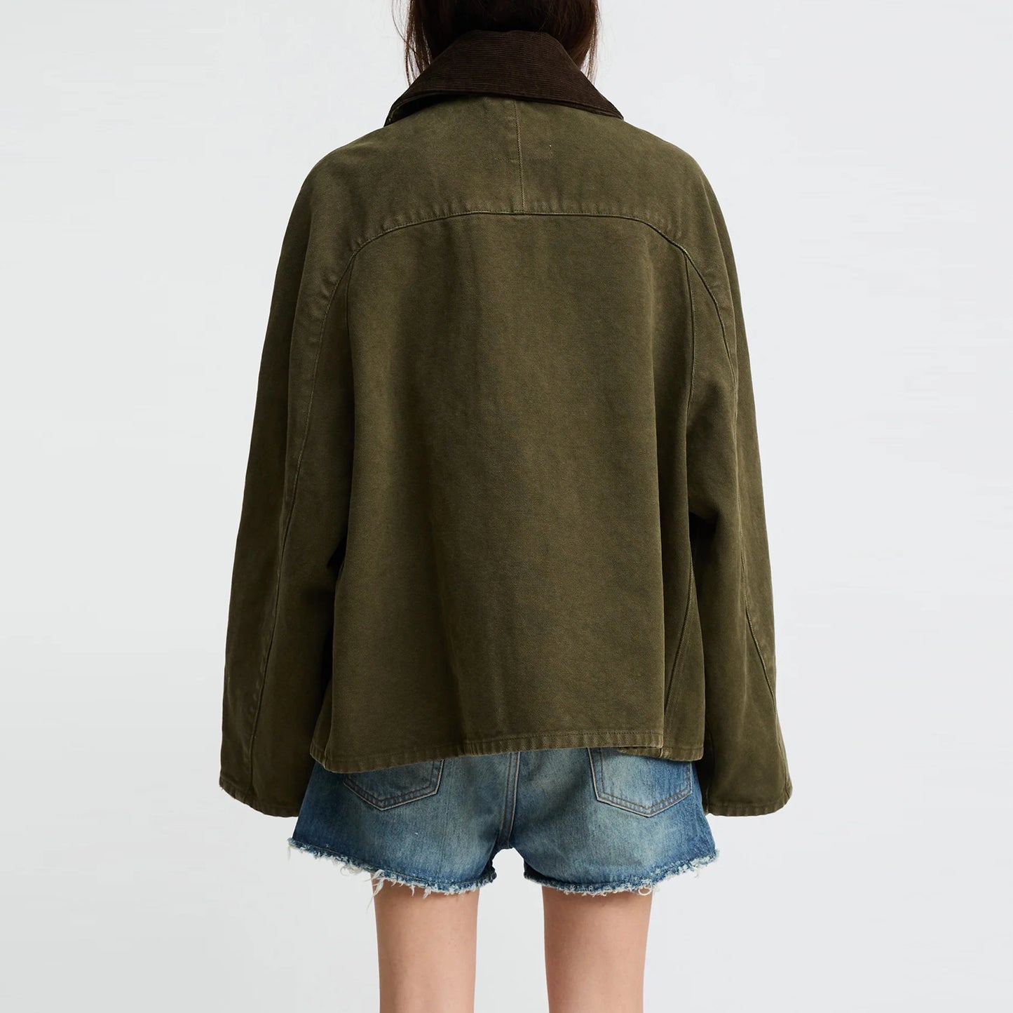 Denimist Oversize Field Jacket in Olive, size XXS (fits like XS)