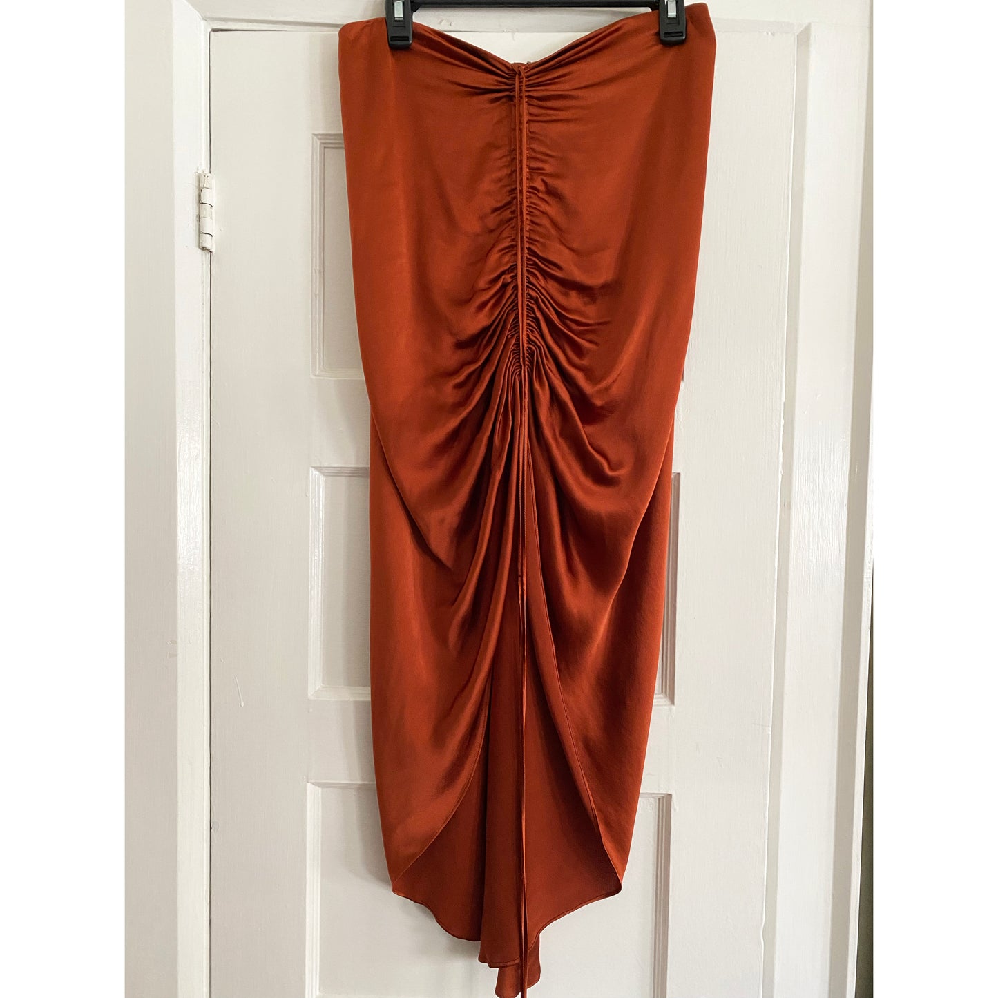 Dion Lee Gathered Front Satin Skirt, size 12AUS/size 8US