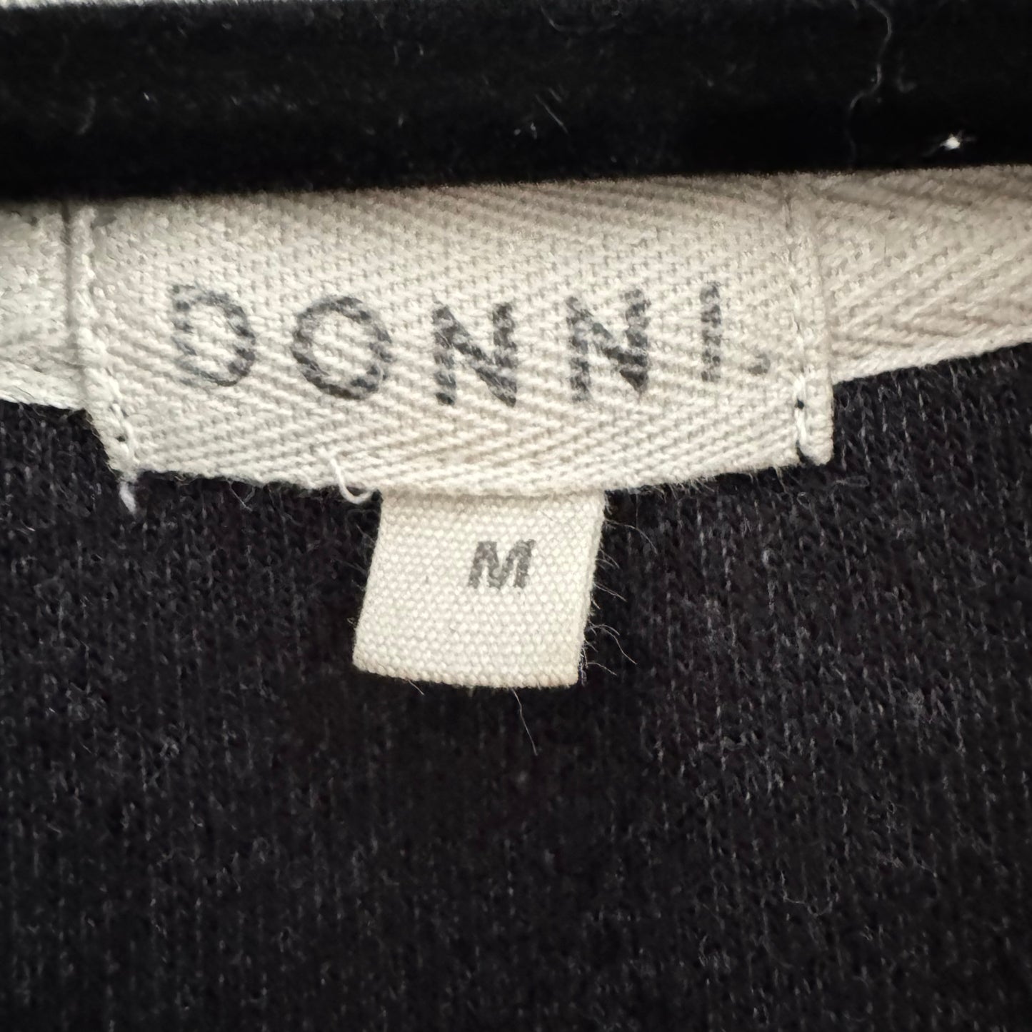 Donni Striped Velour Top in Black and Ivory, size Medium (fits S/M)